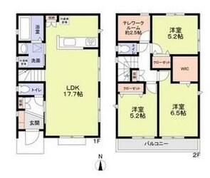 羽田2丁目戸建1号棟の物件間取画像